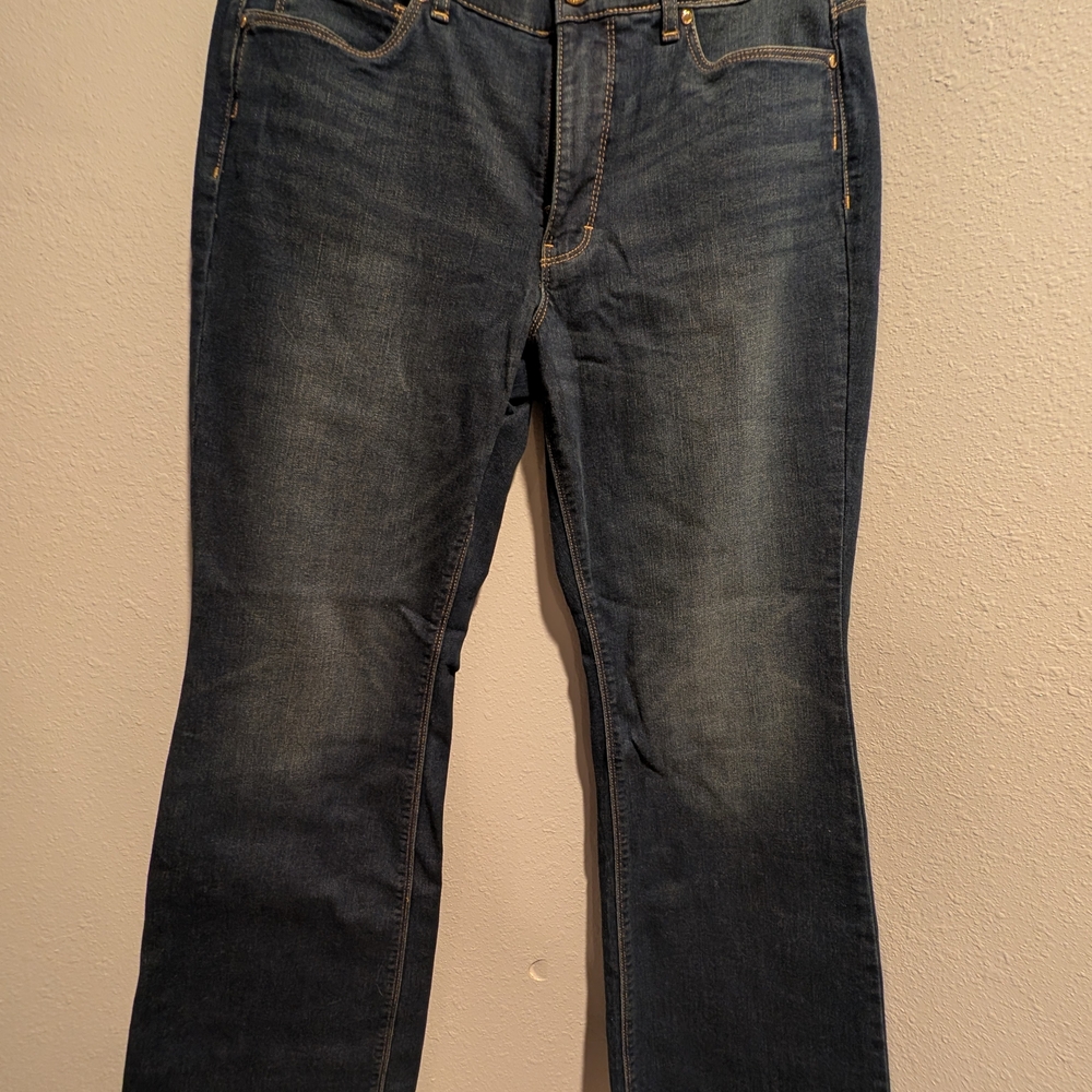 White House Black Market Dark Blue Straight Jeans